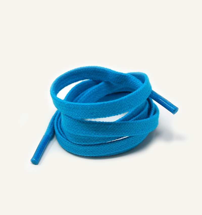Flat and wide laces, parrot blue - 3