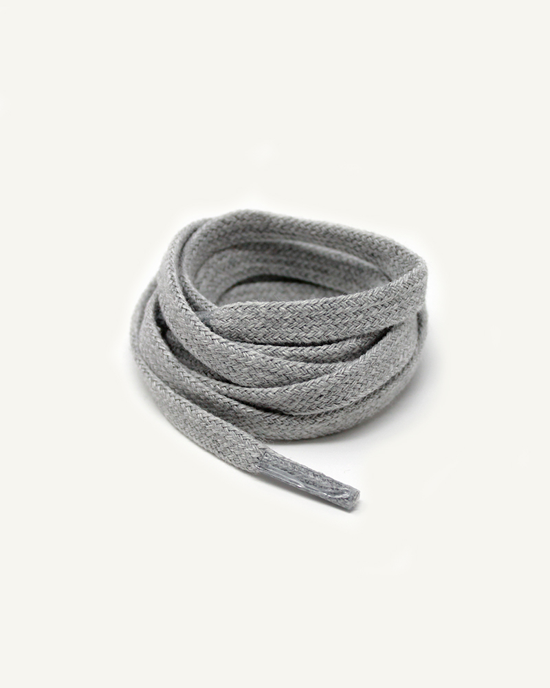 Lacets plats et larges, gris béton - 3