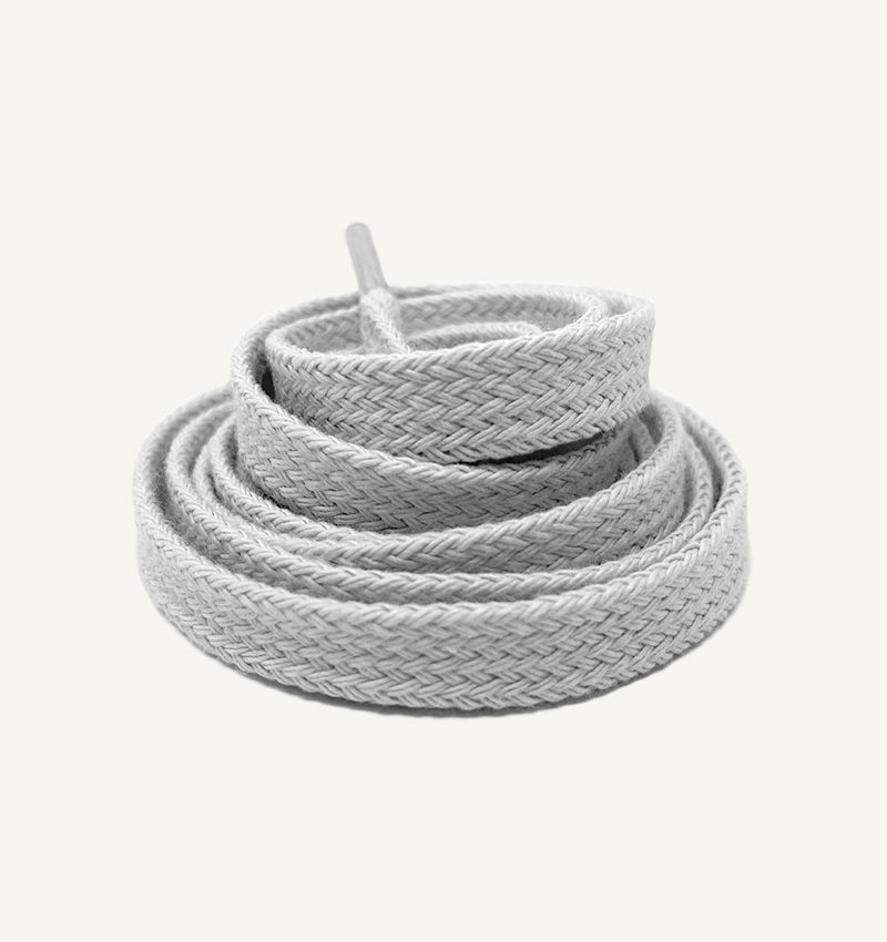 Lacets plats, gris béton - 3