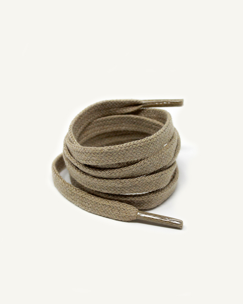 Lacets plats et larges, gris sable - 3