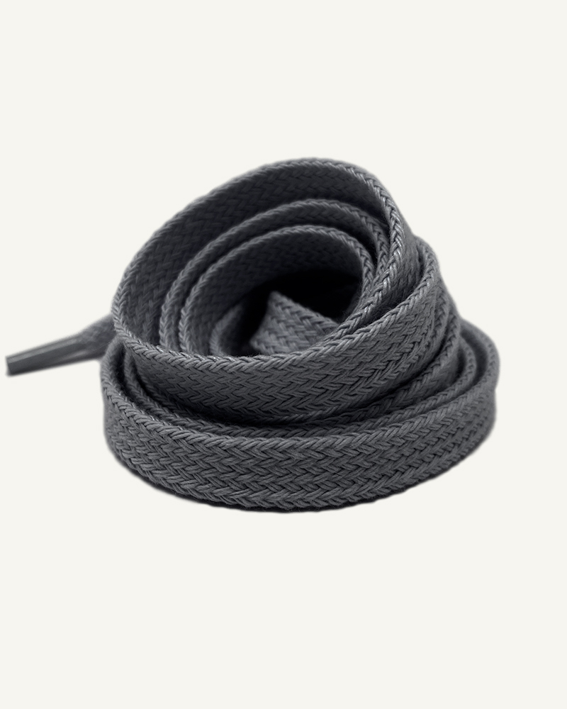 Flat and wide laces, mouse grey - 3