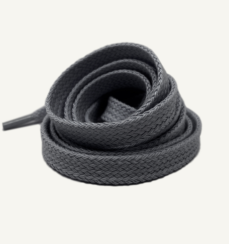 Flat and wide laces, mouse grey - 3