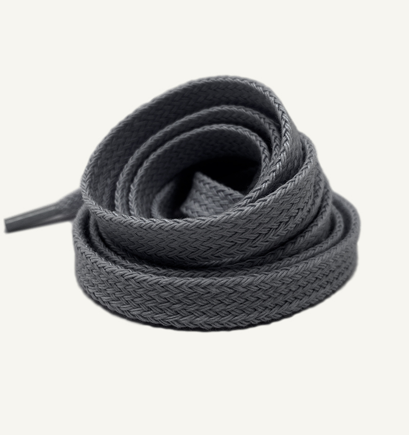 Lacets plats, gris souris - 3