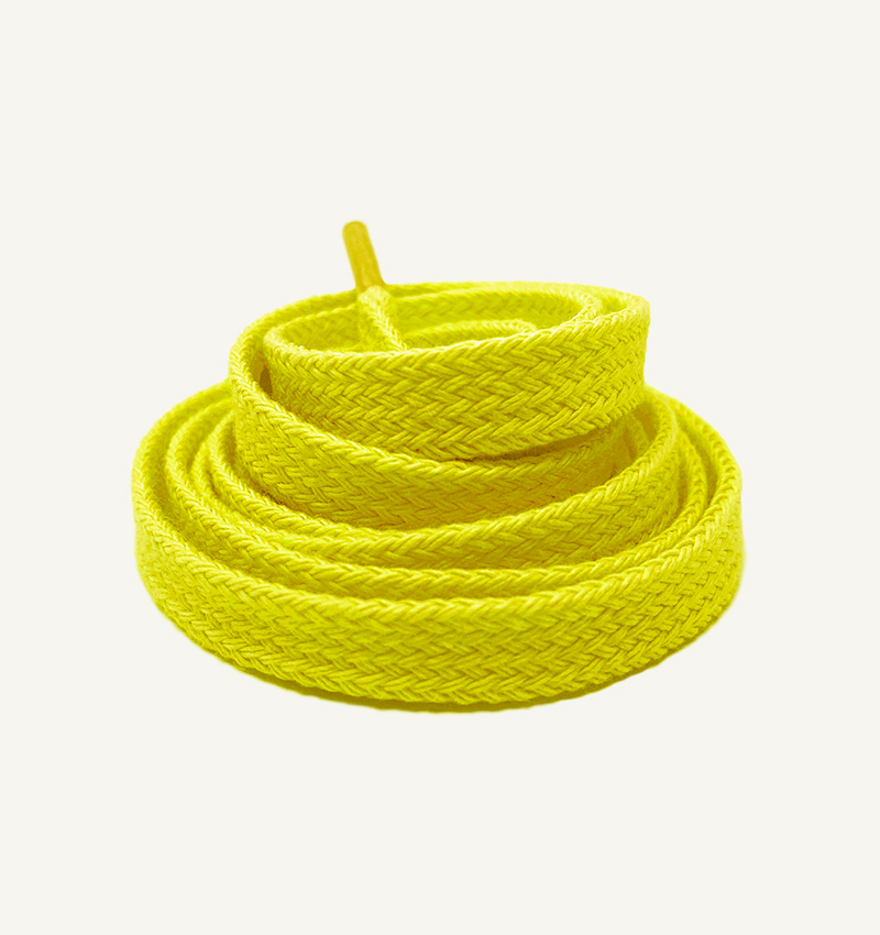 Lacets plats, jaune poussin - 3