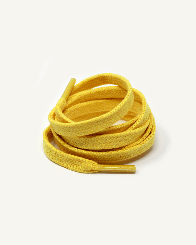 Lacets plats et larges, jaune poussin - 3