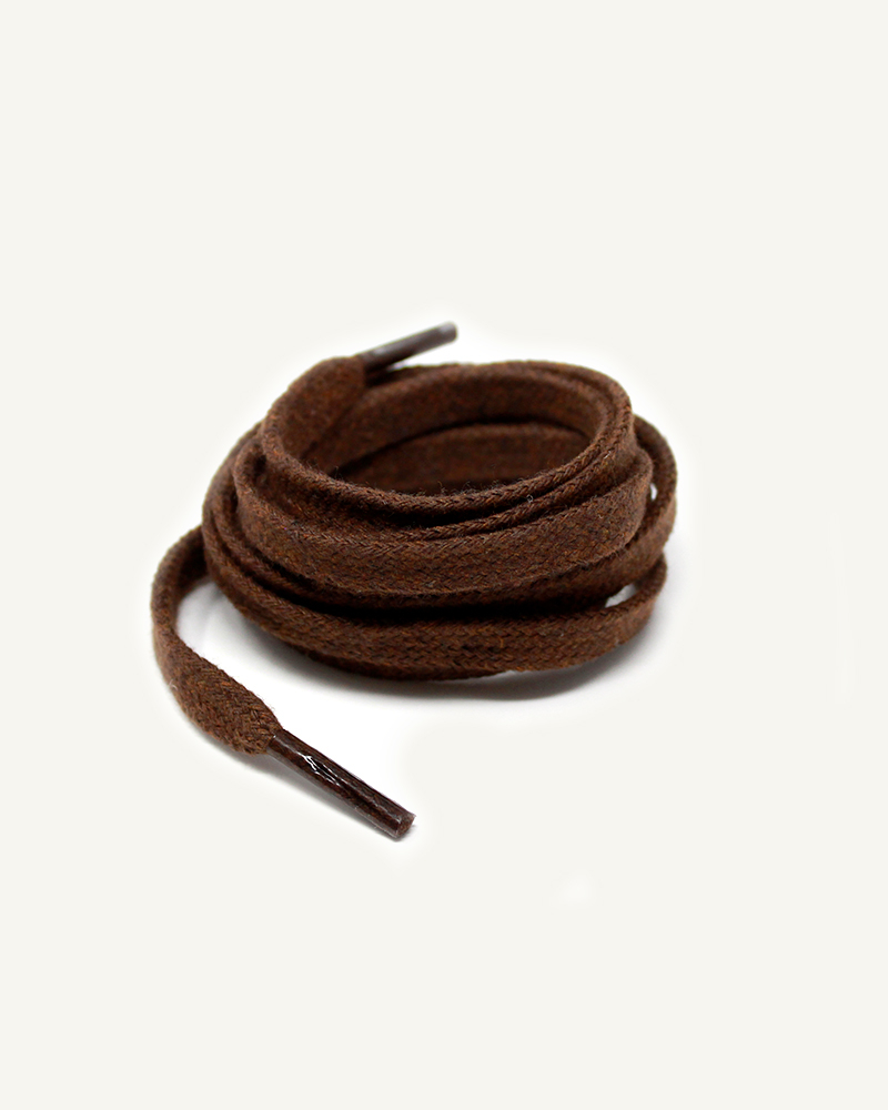 Lacets plats et larges, marron cacao - 3