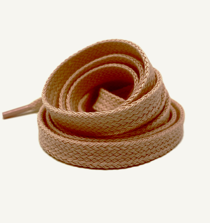 Flat and wide laces, hazelnut brown - 3