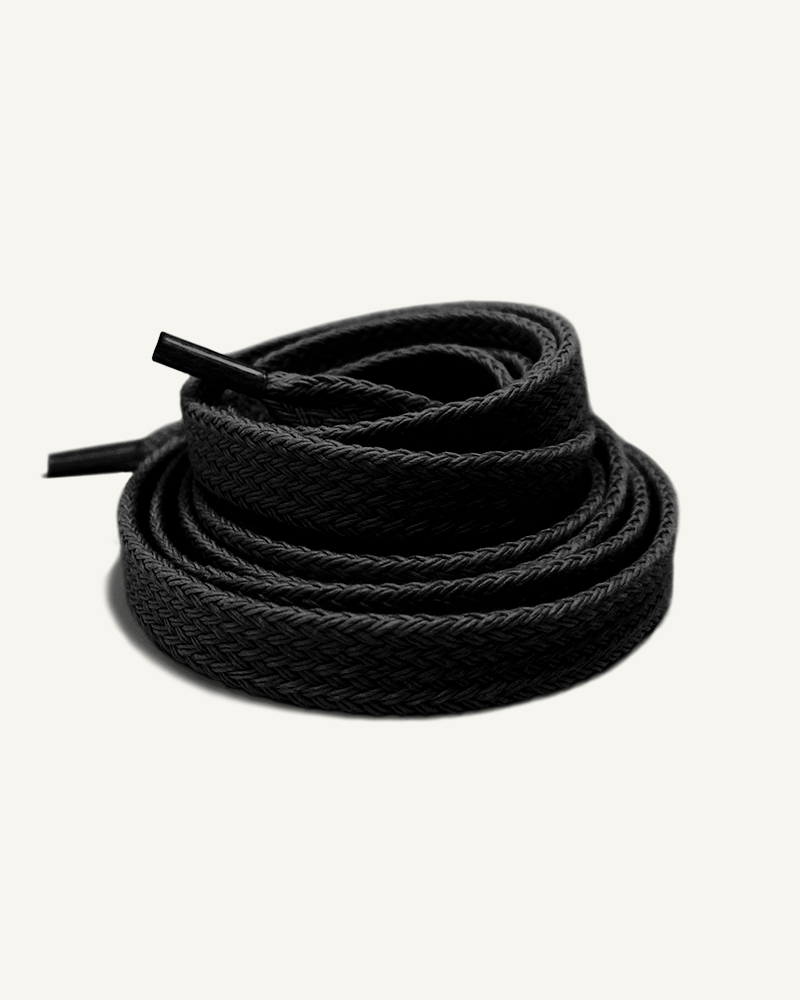 Flat and wide laces, black liquorice - 3