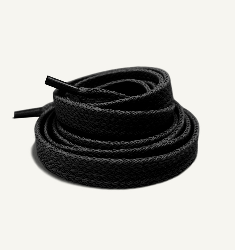 Flat and wide laces, black liquorice - 3