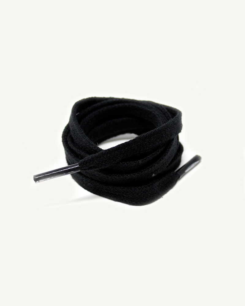 Lacets plats et larges, noir réglisse - 3