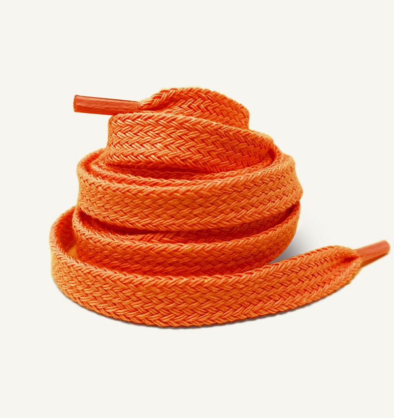 Flat and wide laces, blood orange - 3