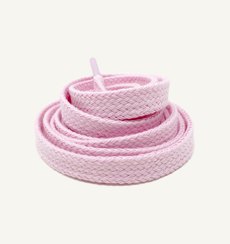 Lacets plats, rose bonbon - 3