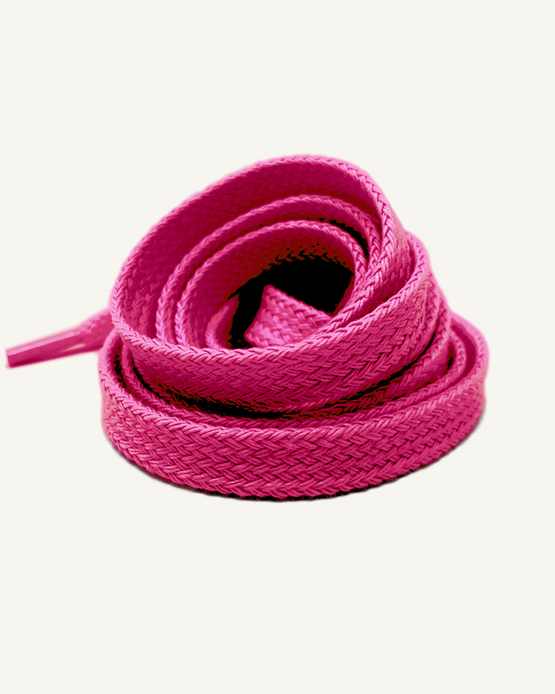 Flat and wide laces, pink peony - 3