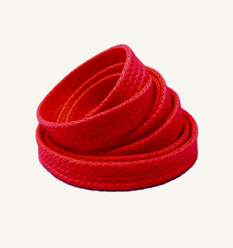 Lacets plats, rouge fraise - 3