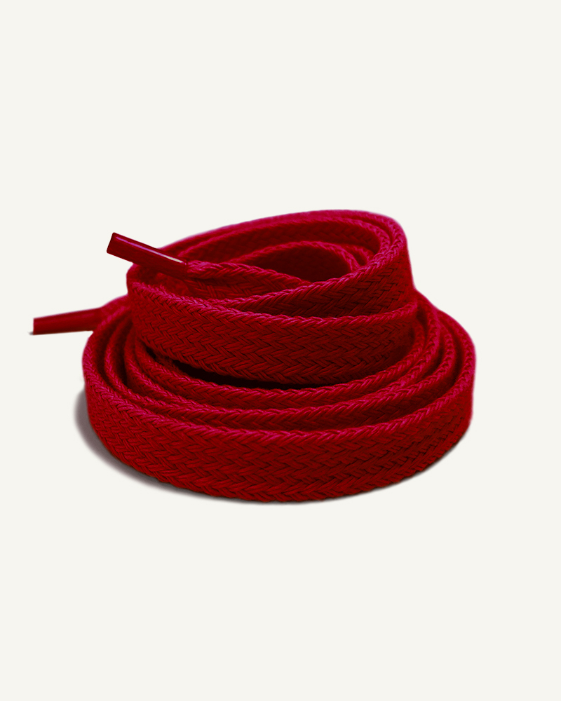 Flat and wide laces, grape red - 3