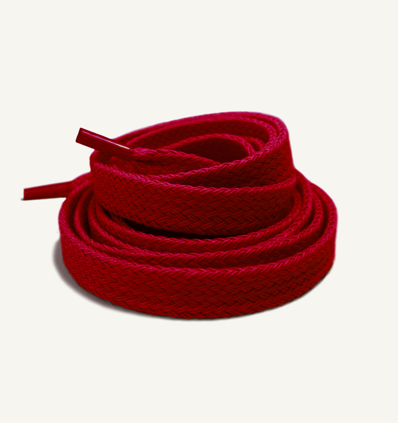 Flat and wide laces, grape red - 3