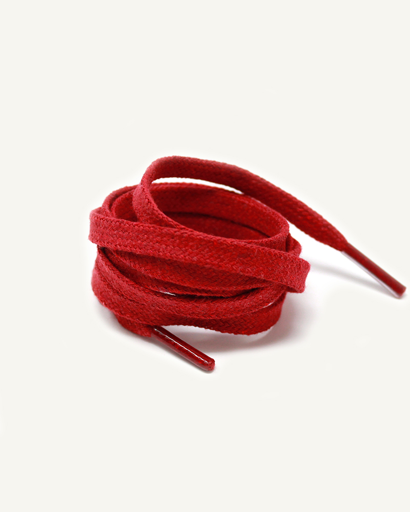 Lacets plats et larges, rouge raisin - 3