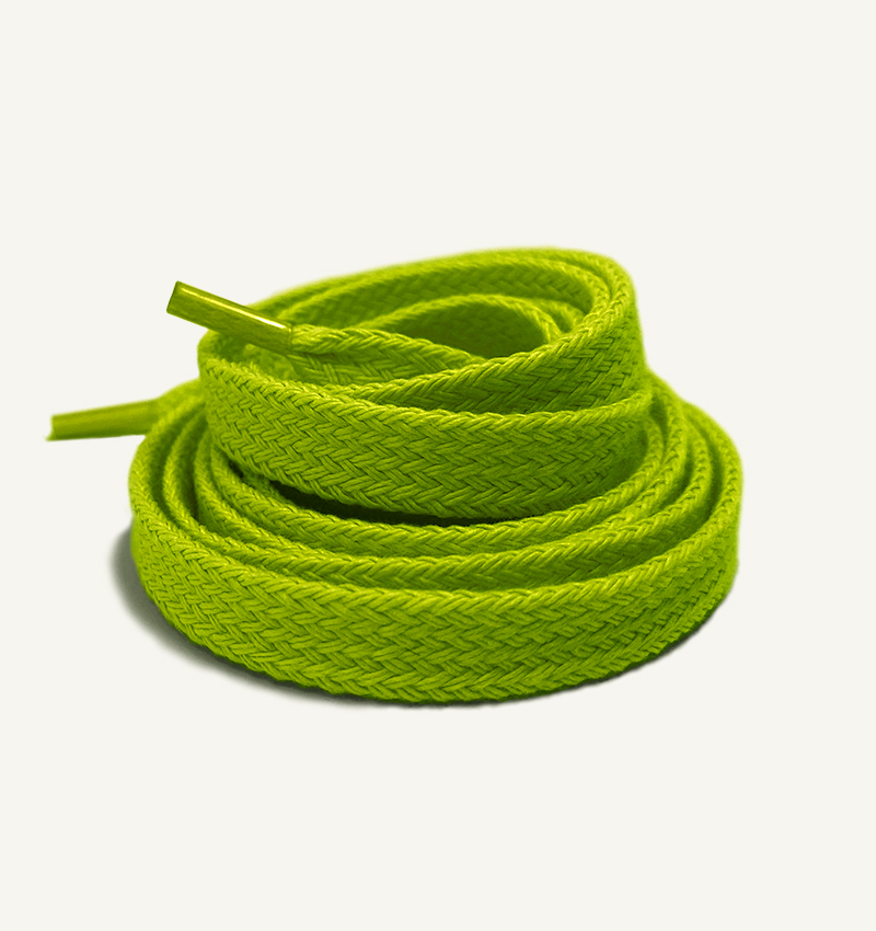 Lacets plats, vert kiwi - 3