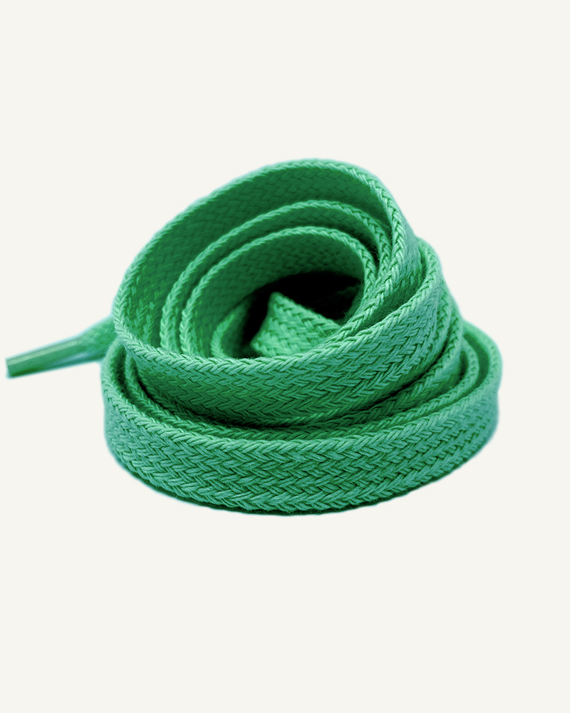 Flat and wide laces, Emerald green - 3
