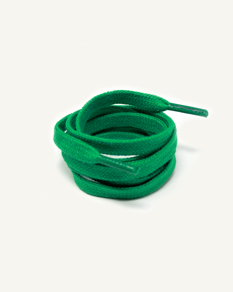 Lacets plats et larges, vert émeraude - 3
