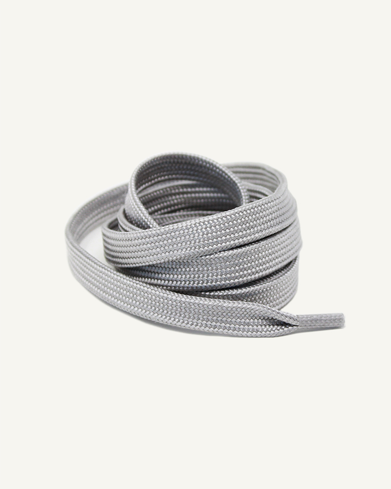 Flat, wide, silver laces - 3