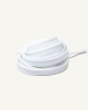 Lacets plats et larges, blanc blanc - 3
