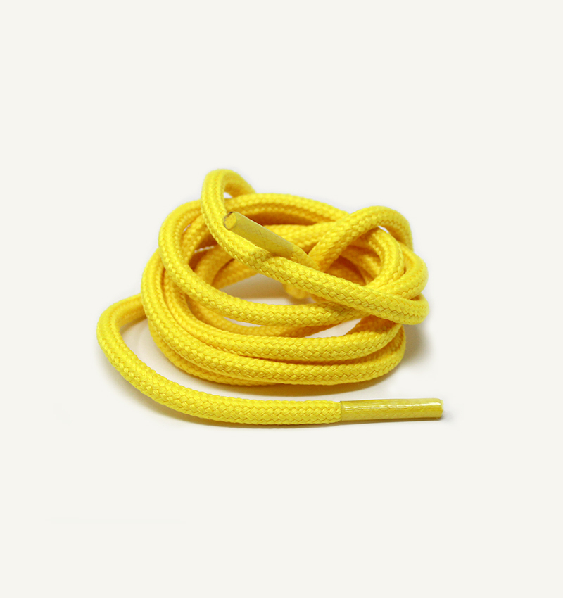 Lacets ronds et épais, jaune banane - 3
