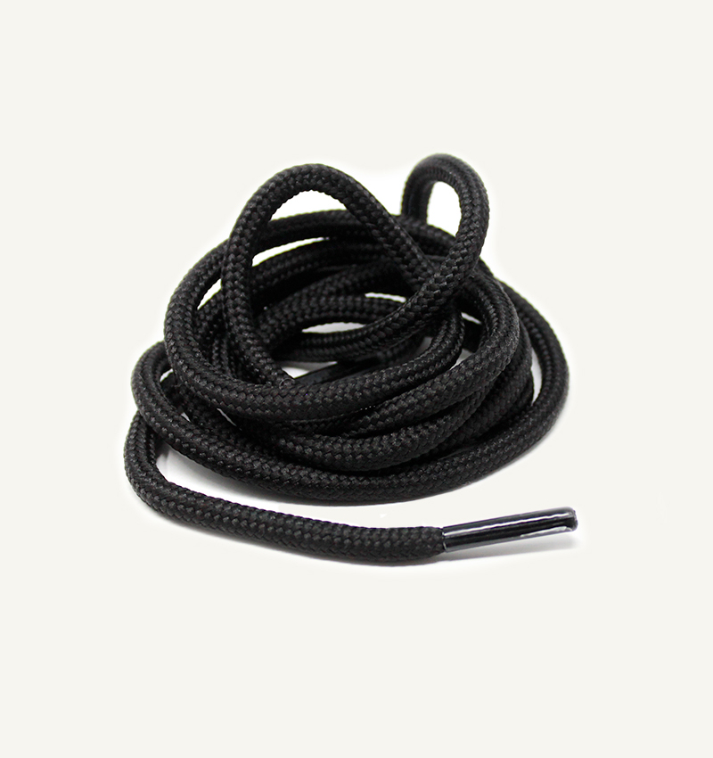 Round and thick laces, coal black - 3