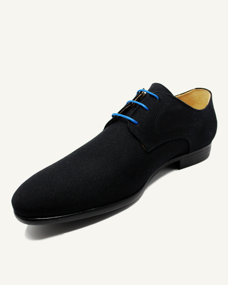 Lacets ronds et fins cirés, bleu myrtille - 2
