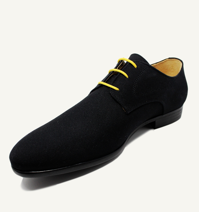 Lacets ronds et fins cirés, jaune citron - 2