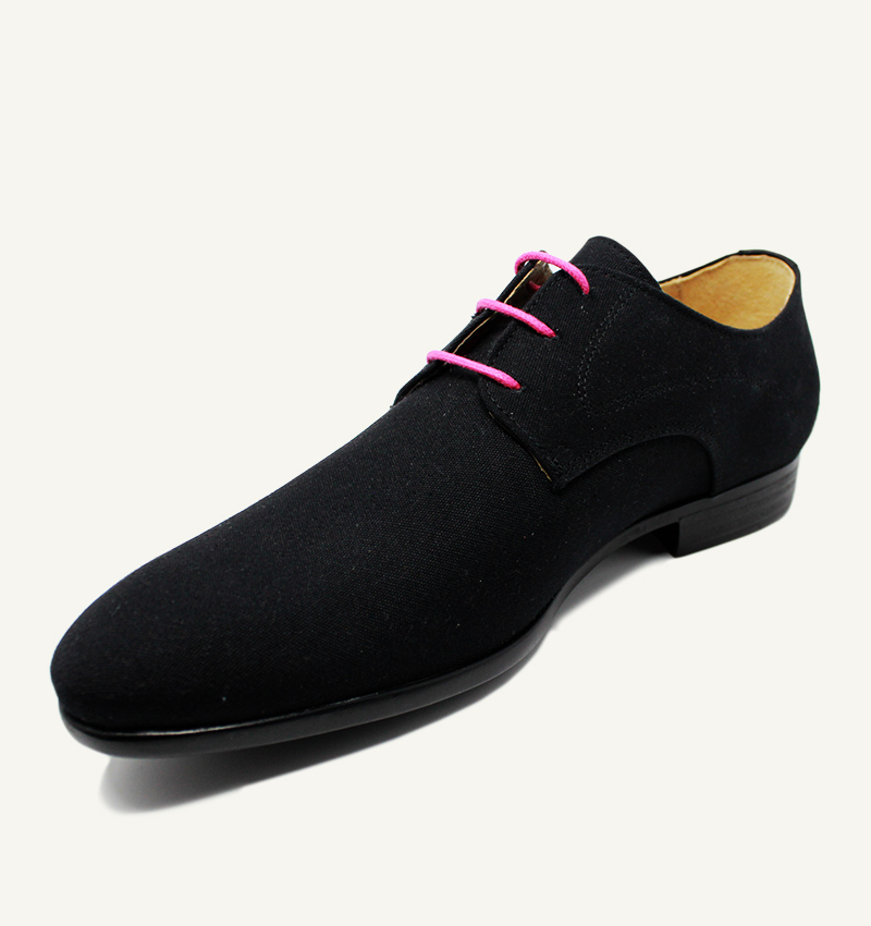 Lacets ronds et fins cirés, rose fuchsia - 2