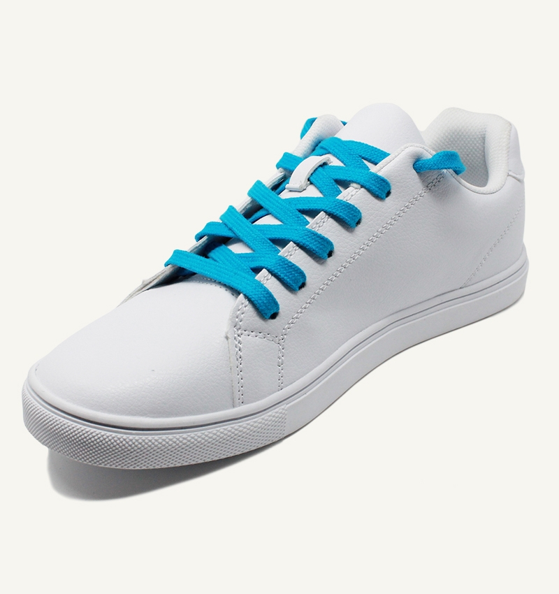 Flat and wide laces, parrot blue - 2