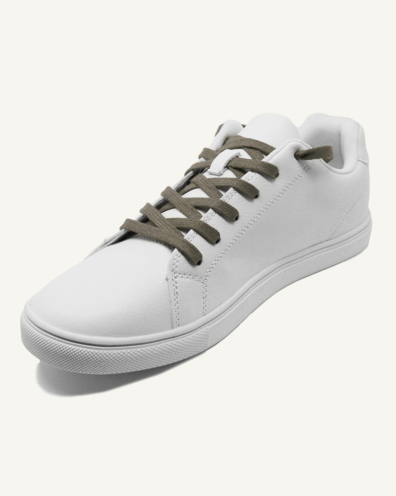 Flat and wide laces, army gray - 2