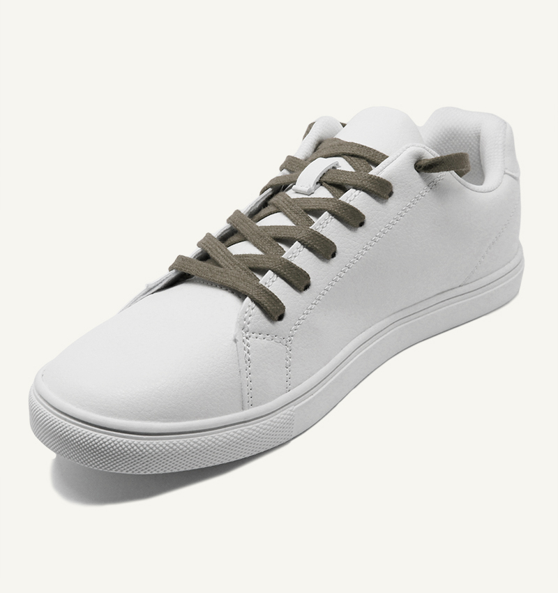 Flat and wide laces, army gray - 2