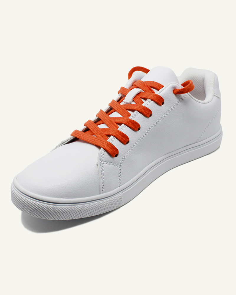 Lacets plats et larges, orange vésuve - 2