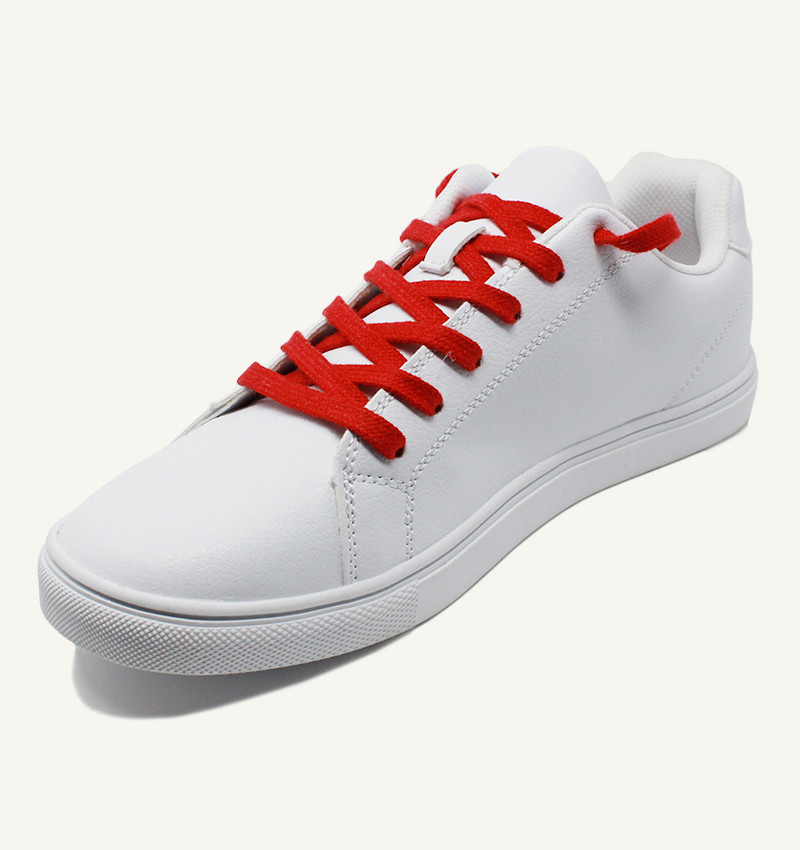 Flat and wide laces, strawberry red - 2