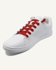 Flat and wide laces, grape red - 2