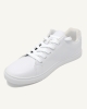 Lacets plats et larges, blanc blanc - 2