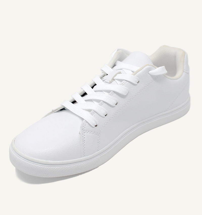 Lacets plats et larges, blanc blanc - 2