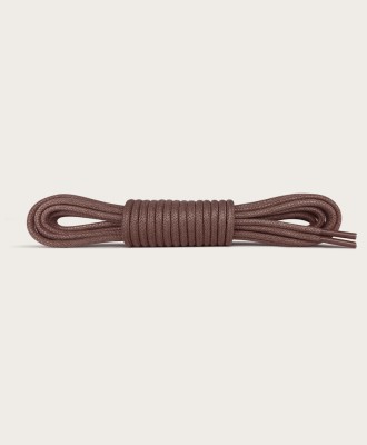Lacets ronds et fins cirés, marron chocolat