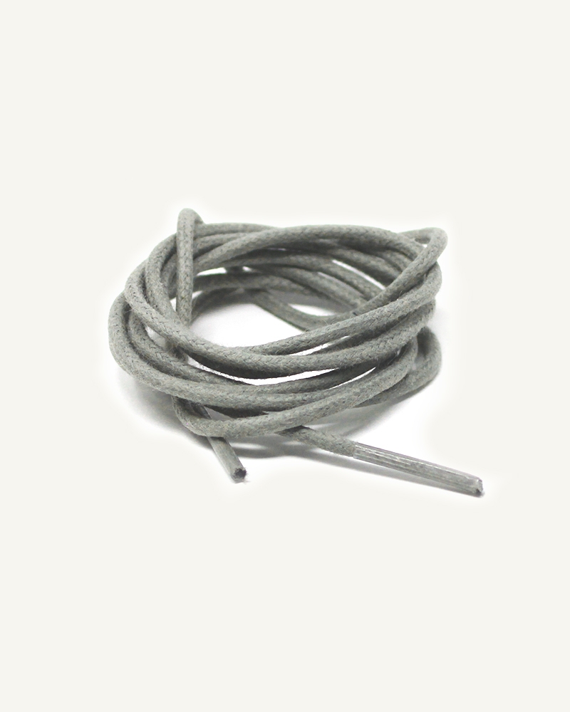 Lacets ronds et fins cirés, gris loup - 3