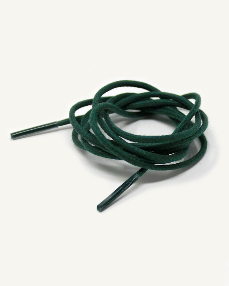 Lacets ronds et fins cirés, vert avocat - 3