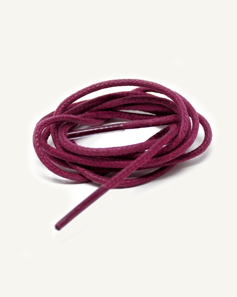 Lacets ronds et fins cirés, violet aubergine - 3