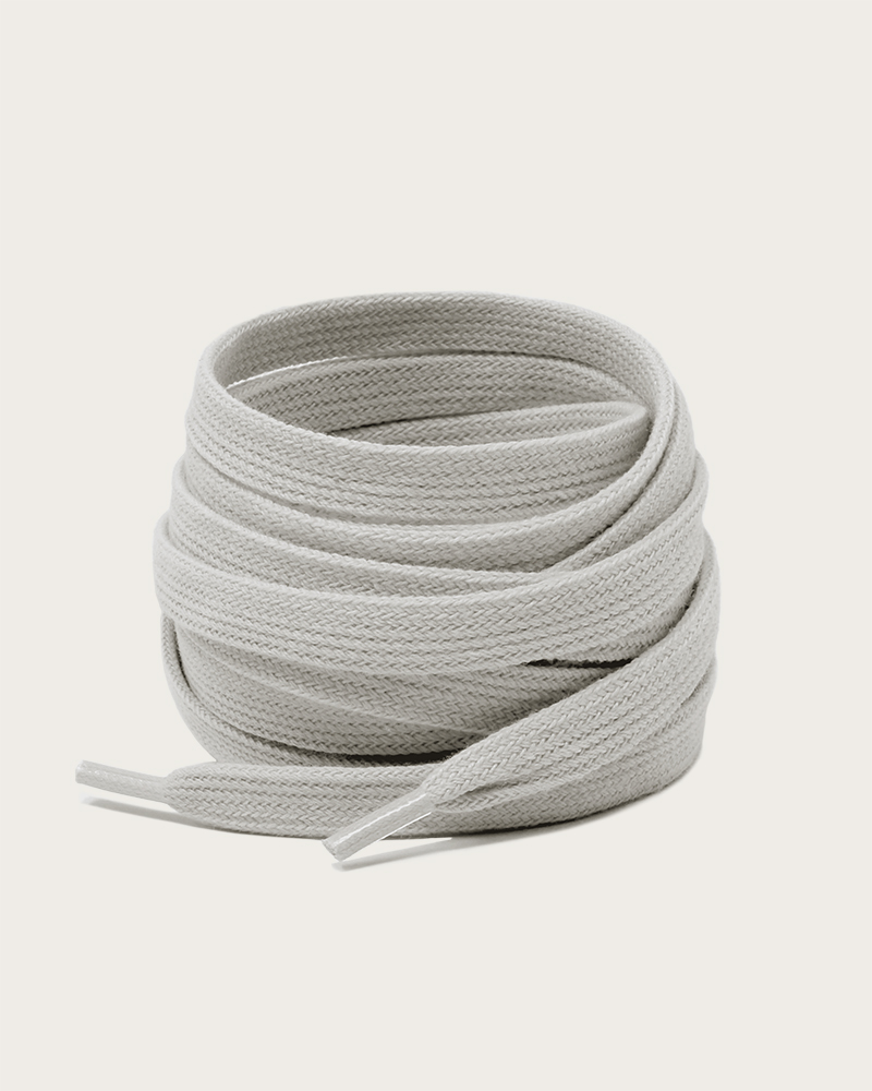 Lacets plats, gris béton - 1