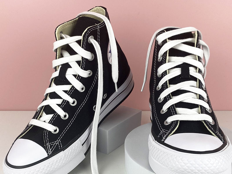 White laces for shoes and sneakers