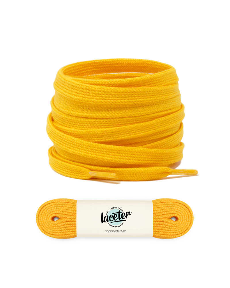 Flat and wide laces, melon orange - 1