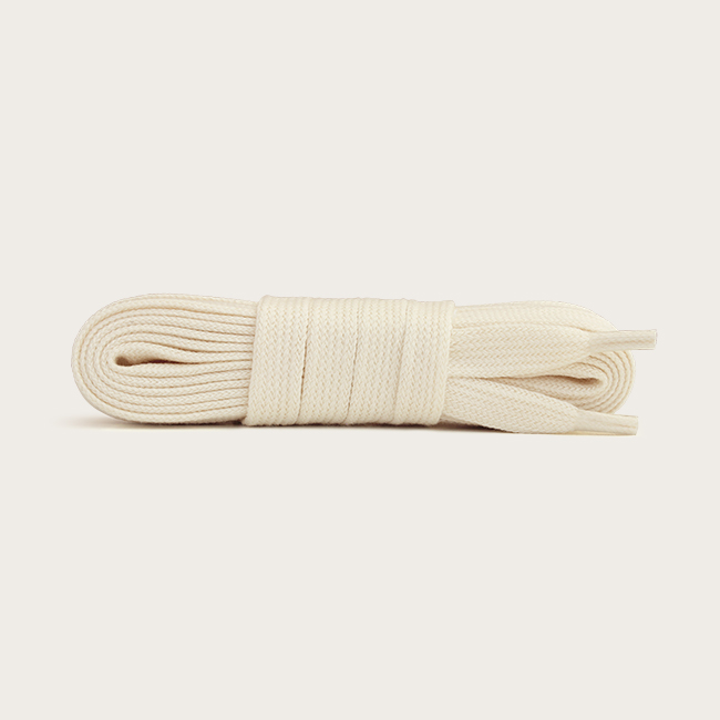 Lacets plats, blanc crème