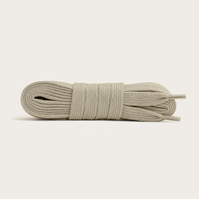 Lacets plats, beige