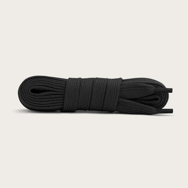 Lacets plats, noir