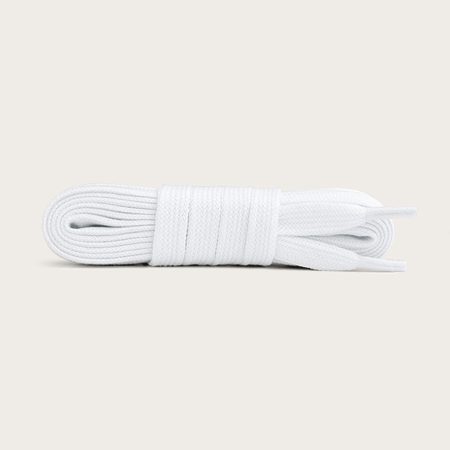 Lacets plats, blanc